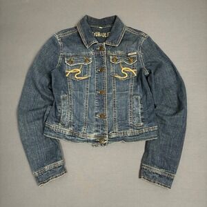 Hydraulic Women's Dark Wash Jean Jacket Size Small Y2K Boho